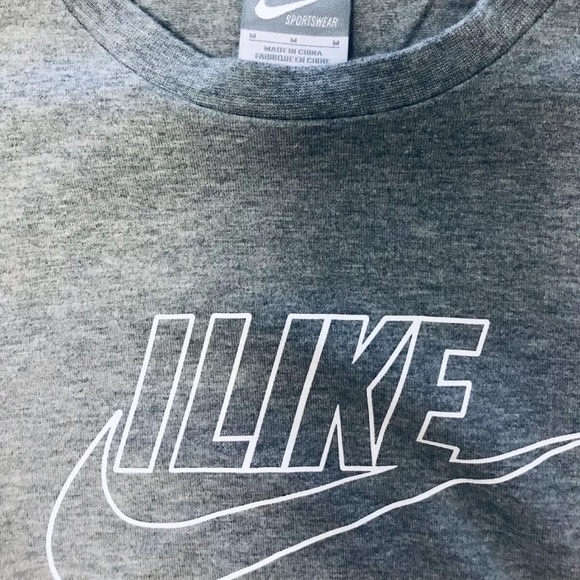 nike ‘I like’ t shirt medium - Gray - From Japan - Picture 1 of 3